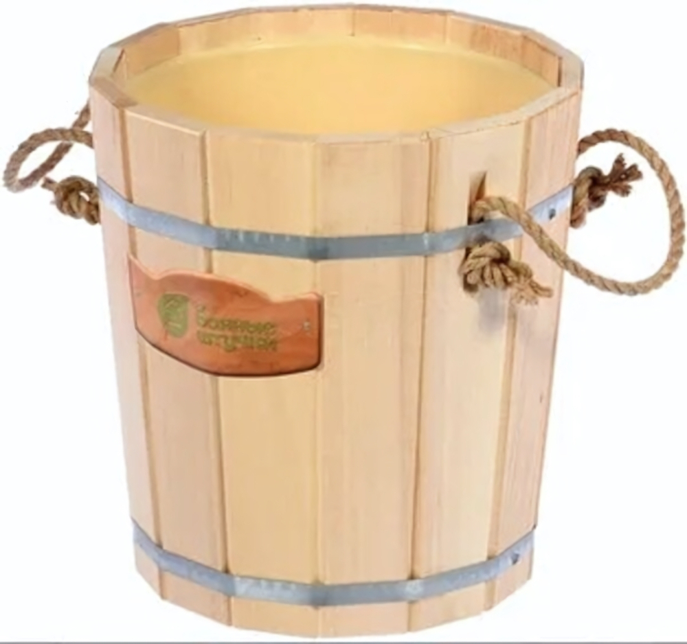 Запарник 12 л, «Банные штучки» с пластиковой вставкой, липа
