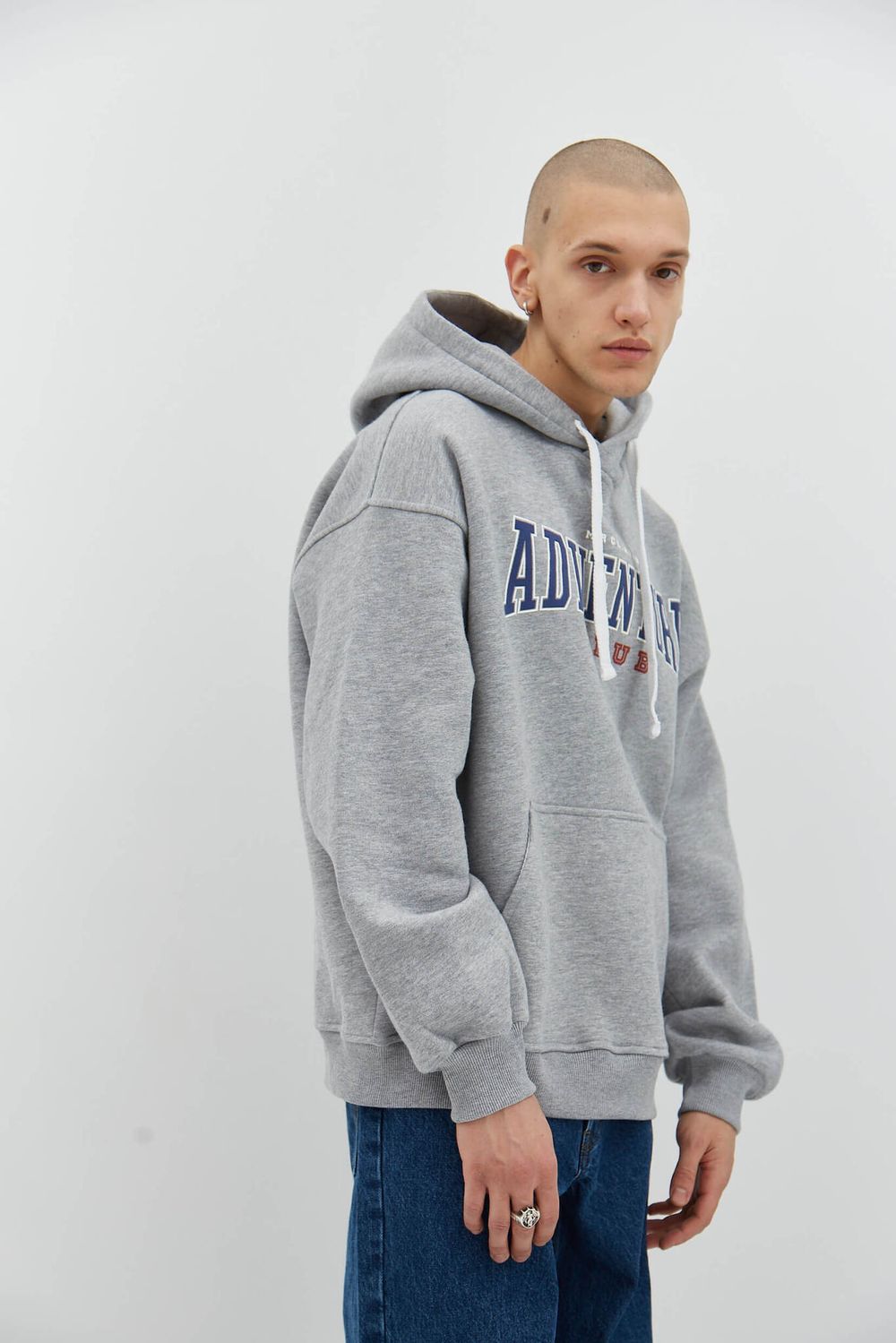 Худи Miracle Apparel Adventure University Серый меланж