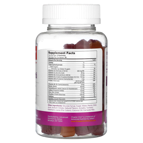 Chapter One, M Is For Multi, мультивитаминная добавка, ароматизированные жевательные таблетки, 60 жевательных конфет