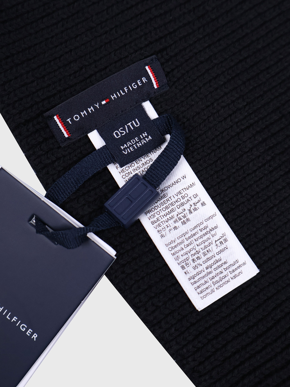 Шапка Tommy Hilfiger Cotton-Cashmere Blend Black