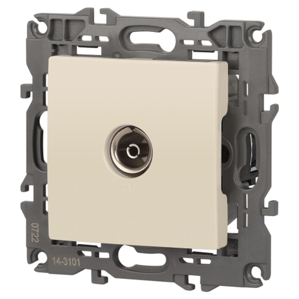 14-3101-02 ЭРА Розетка TV одиночная, IP20, Эра Elegance, сл.кость