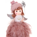 Фигурка новогодняя «Зимний показ мод» 20 см, розовый