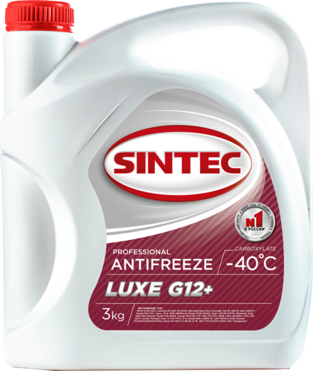 Антифриз Sintec Luxe красный G12+ (-40) 3 кг