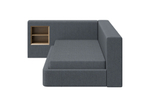 Диван-кровать Cube c нишей M (серый, твид)