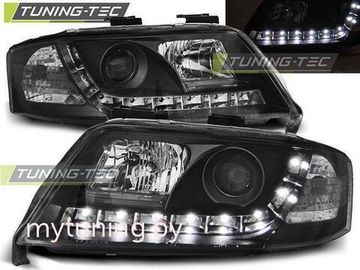 Передние фары daylight black для Audi A6 C5