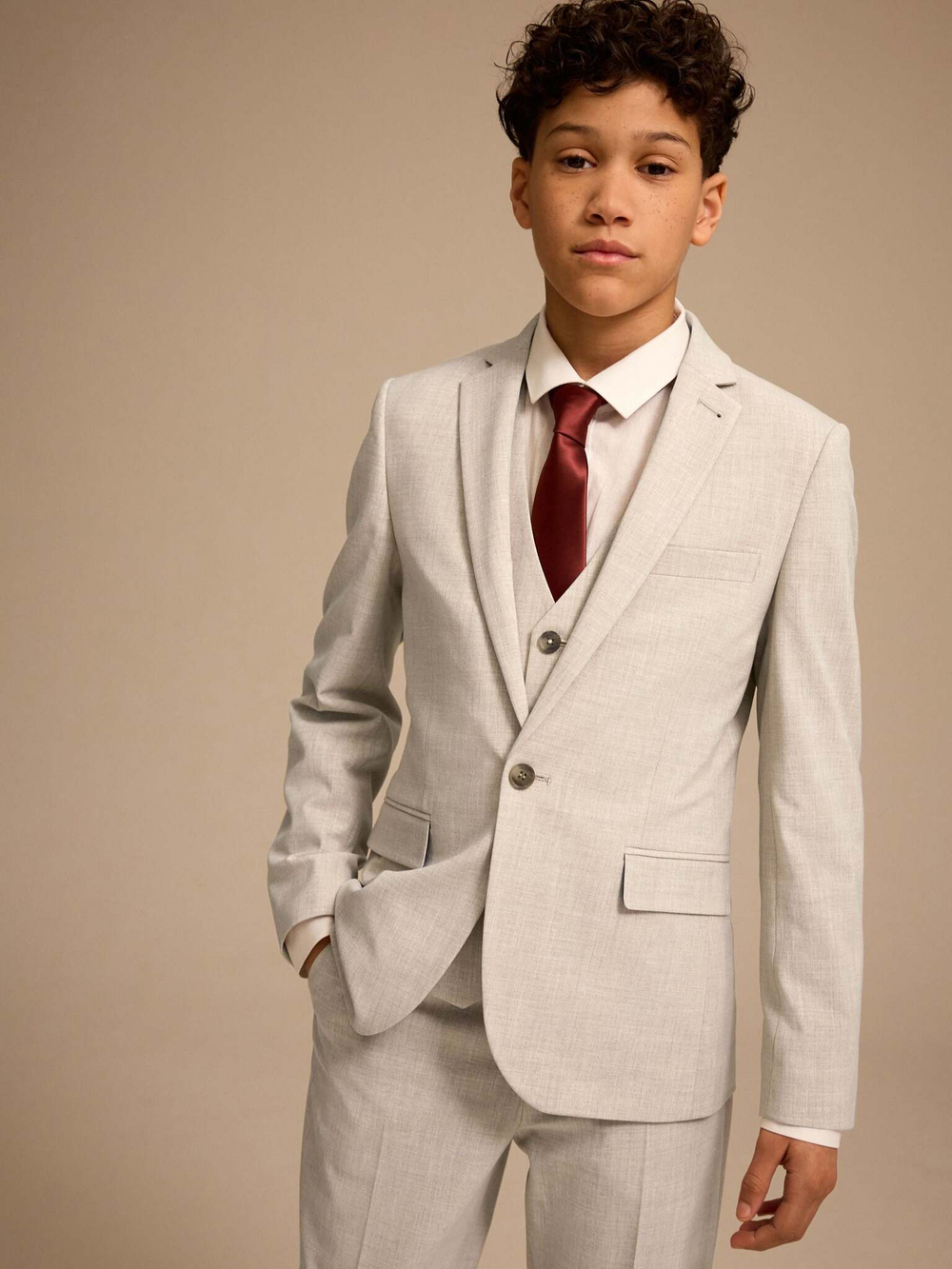 Пиджак для мальчика Next E70-132, Светло-бежевый