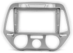 Комплект рамки с разъёмами 9" Hyundai i20 2009-2010 кондей серебро