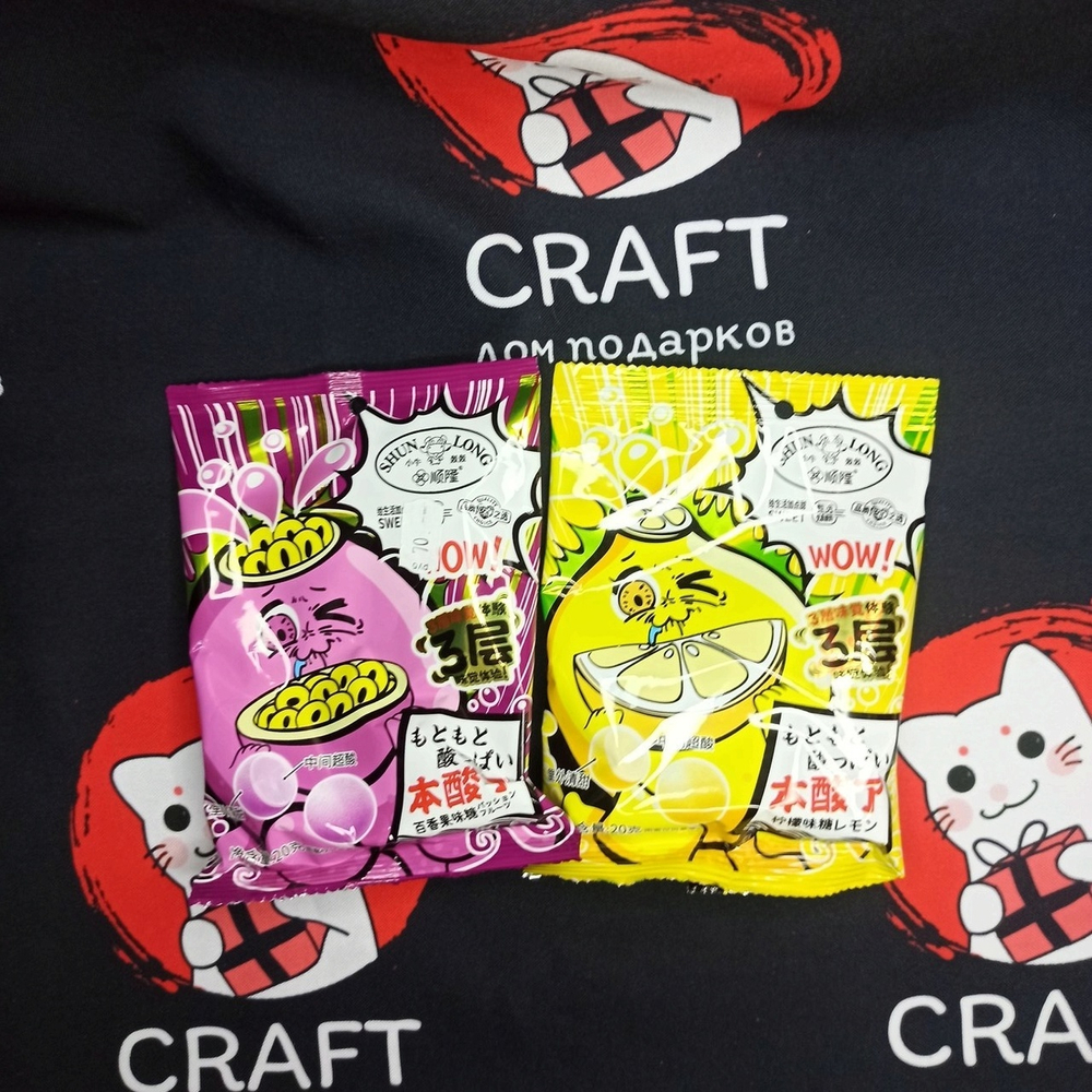 Кислые конфетки Shun Long ассорти