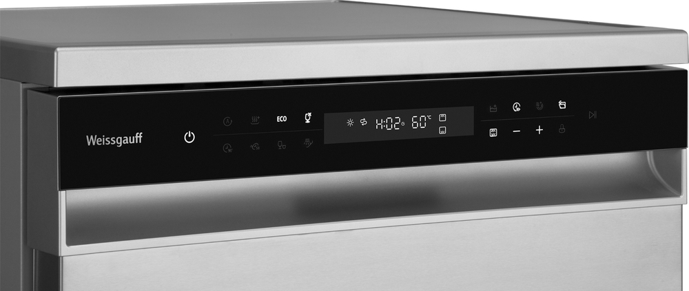 Отдельностоящая посудомоечная машина WEISSGAUFF 60см DW 6138 INVERTER TOUCH INOX (429984)