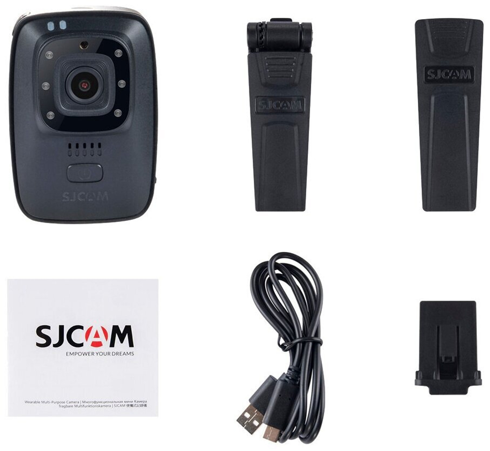 SJCAM Персональный носимый видеорегистратор SJCAM A10. Цвет черный. SJCAM Body camera A10 - Black
