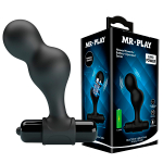 Черная анальная вибропробка 10см Mr.Play Silicone Vibrating Anal Plug BI-040133-MR
