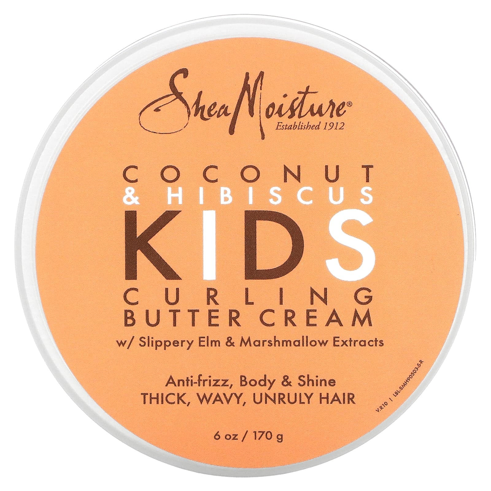 SheaMoisture, детский крем с маслом для вьющихся волос, кокос и гибискус, 170 г (6 унций)