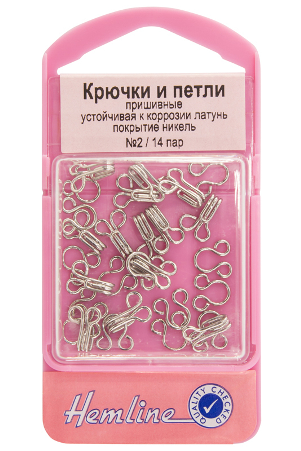 Крючки и петли пришивные, 14 пар, №2 (10702070/230621/0188295/1_Китай)