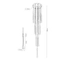 Люстра каскадная Асмер латунь d50 h300 Led 54W (3000k)
