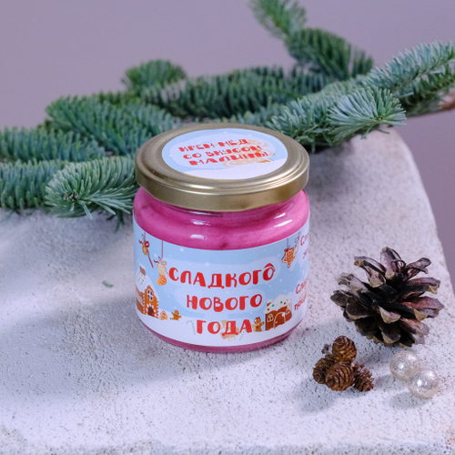 Купить Крем-мед "Сладкого Нового года" с малиной