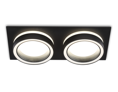 Светильник накладной точечный TN52424/2 BK/FR черный/белый матовый GX53 max 12W 210*105*45