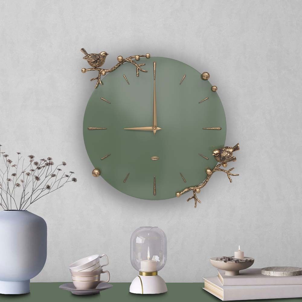 Часы настенные Терра Колор Зеленый нефрит Амбер