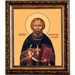 Константин Переславский (Снятиновский) священномученик, пресвитер. Икона на холсте.