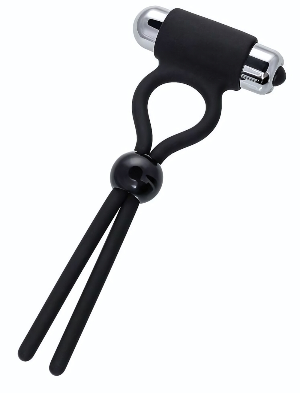 Черное эрекционное лассо Ect с виброэлементом (Цвет: черный)