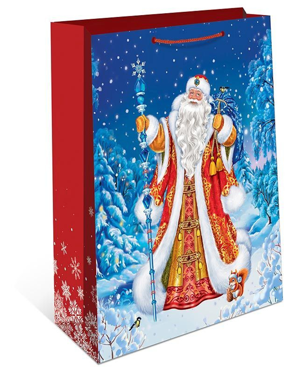 Пакет подар. бум. новогодн. 18*23*6см 157гр/м Дед Мороз