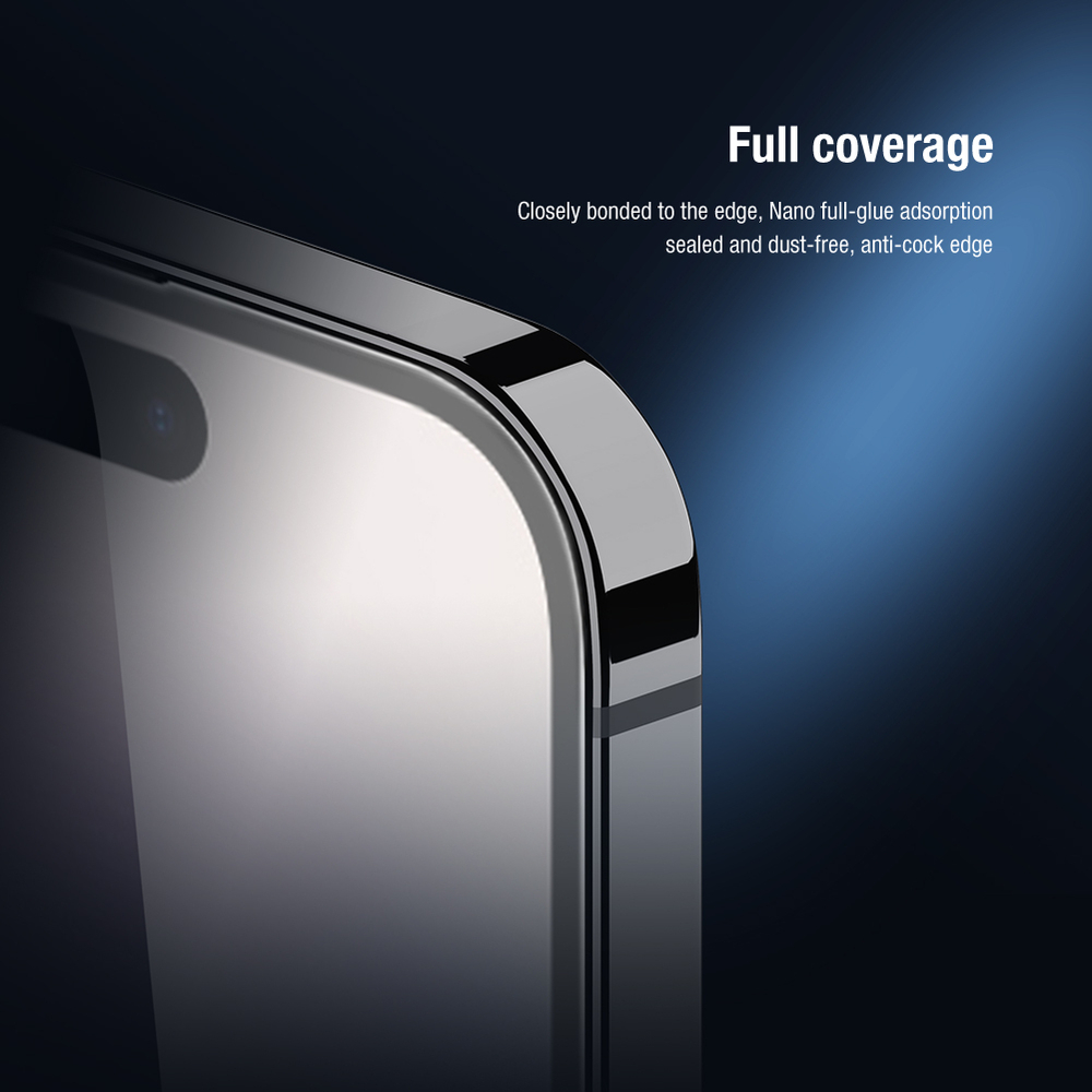 Стекло на экран и защитные линзы на камеру от Nillkin для iPhone 14 Pro Max, (комплект 2 в 1) серия 2-in-1 HD Full Screen Tempered Glass Screen Protector