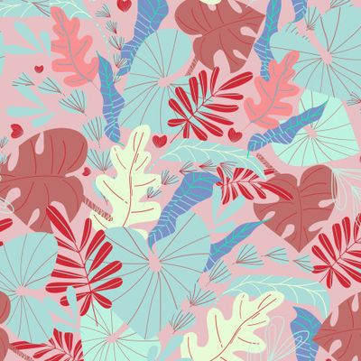 тропические листья