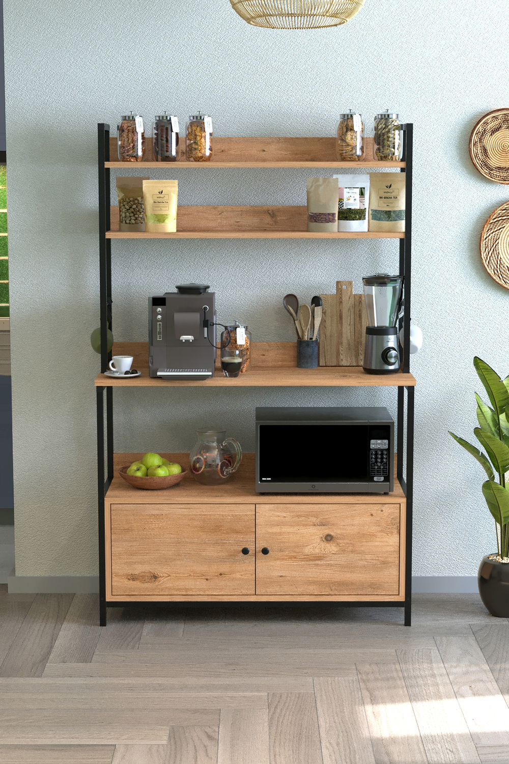 Стеллаж кухонный ETHIOPHIA - сосна