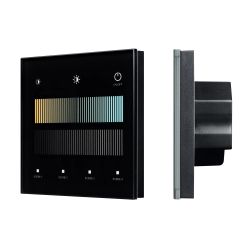 INTELLIGENT ARLIGHT Сенсорная панель SMART-DALI-301-11-1G-4SC-MIX-IN Black (BUS/24V, Touch, 2.4G) (IARL, IP20 Пластик, 5 лет) 046550