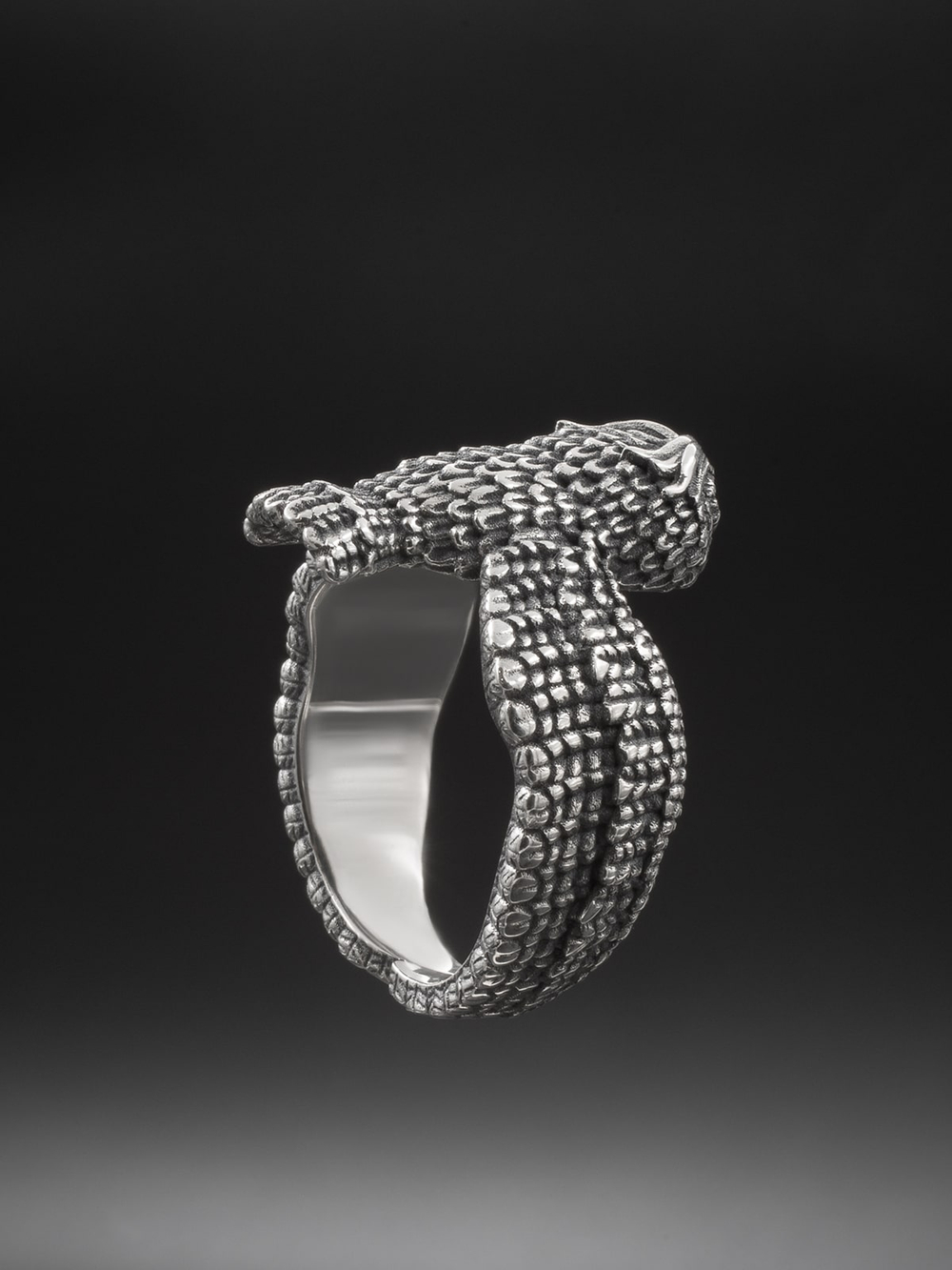 Сова — кольцо из серебра