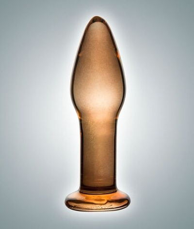 Оранжево-золотистая стеклянная пробка - 10,5 см. (Цвет: оранжевый)