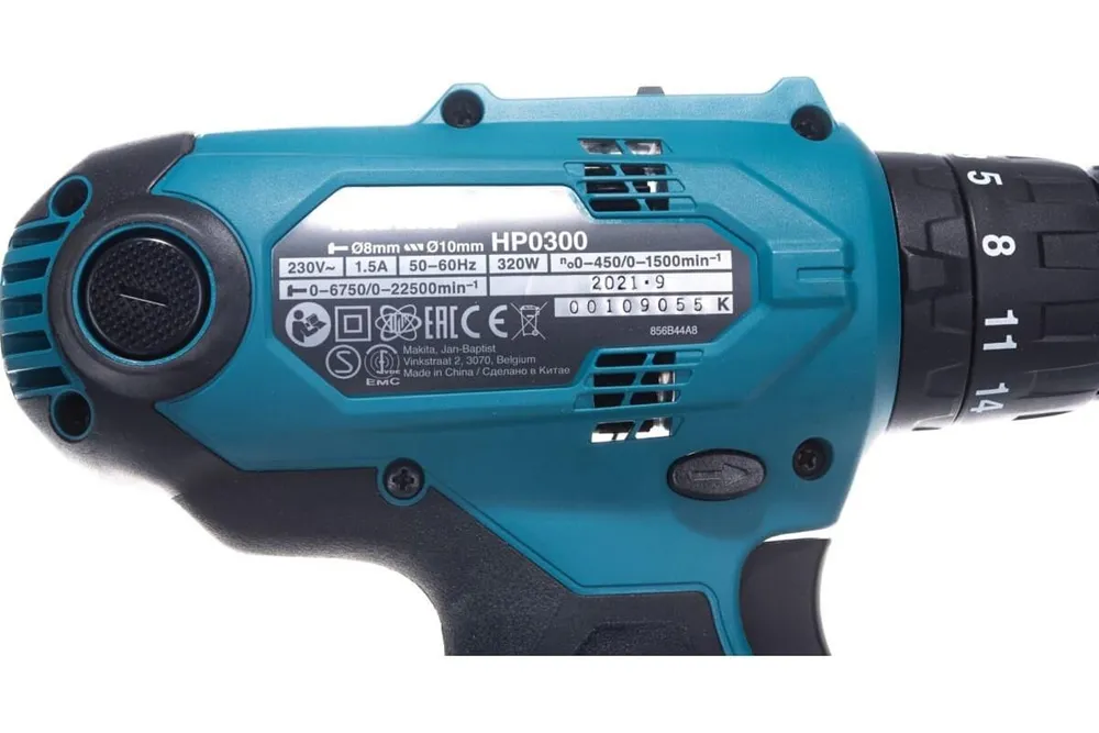 Ударная дрель-шуруповерт Makita HP0300, 320 Вт