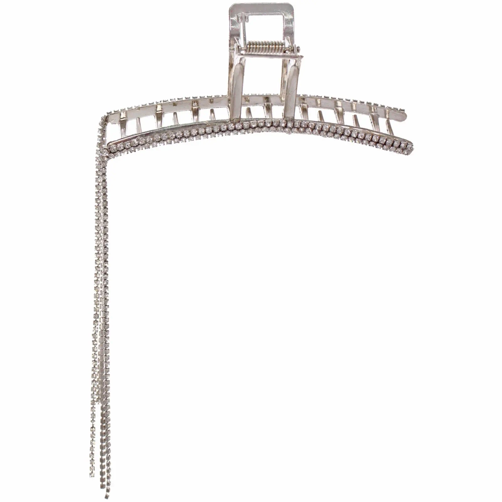 Заколка - краб для волос на блистере «ДЕ Палма», классика, цвет золото и серебро, 12*4см (пакет с подвесом)