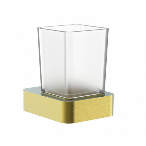 Стакан для зубных щеток с держателем WONZON & WOGHAND LOTTE, Брашированное золото (WW-8321-BG)