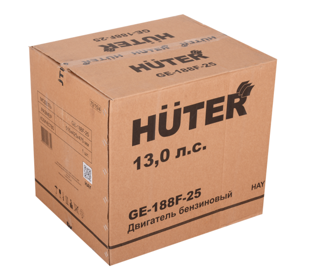 Двигатель бензиновый Huter GE-188F-25