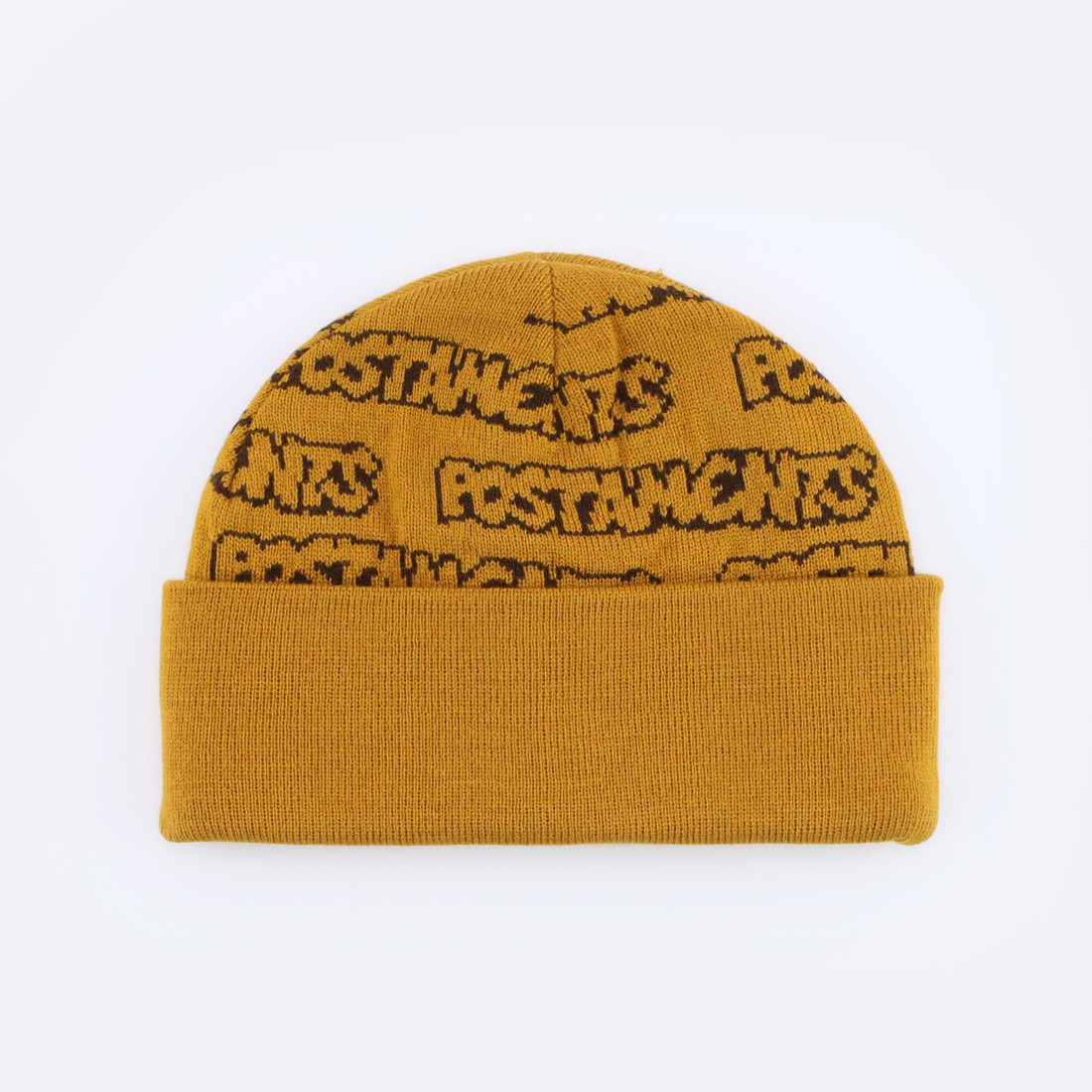 Купить Шапка Postaments Wordz (dark mustard/brown)