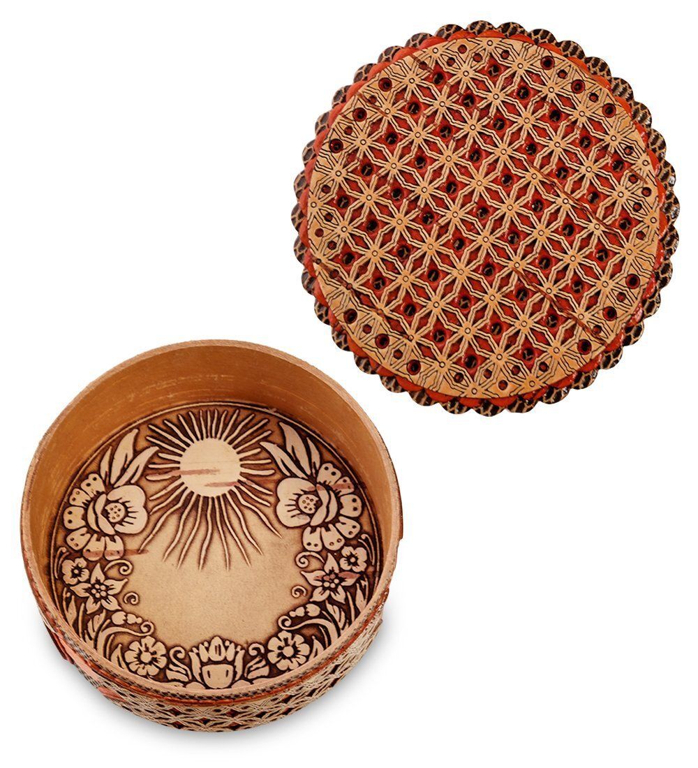 Народные промыслы BST-212 Шкатулка прорезная (береста)