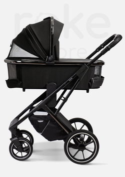 Peppy Коляска детская Tecla 2 в 1 Shadow Black Chrome Edition (Черный)