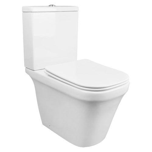 Унитаз-компакт безободковый Azario Candy AZ-1503B с крышкой-сиденьем микролифт, белый