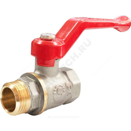 Кран шаровой латунь никель 11Б27фт1М OPTIMA Ду 20 Ру25 ВР/НР полнопроходной рычаг VALFEX VF.215.NLR1.034