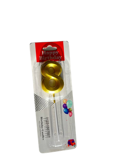 Свечи "Цифра (0-9)" Золотая