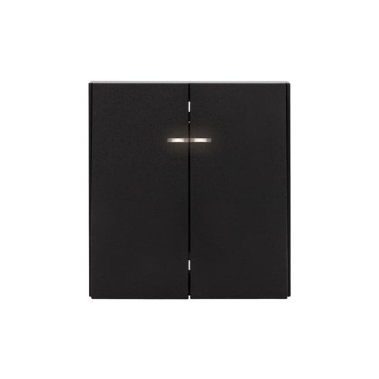 Выключатель STRONG 2 кл с подсветкой 10А с/у антрацит KRANZ