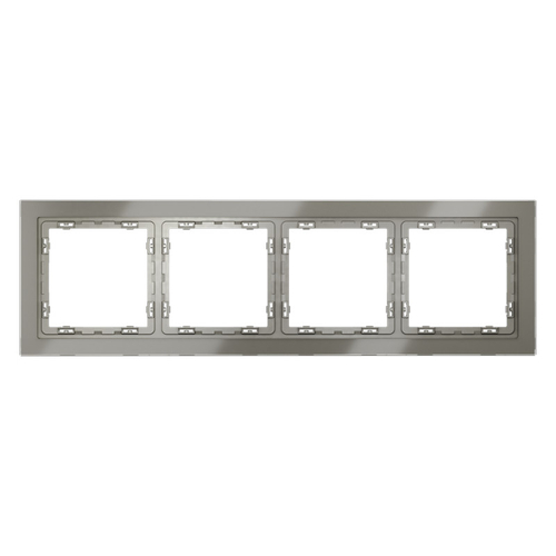 Рамка стеклянная VOLTUM S70 на 4 поста, (шелк, стекло)