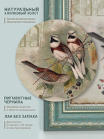 Картина на стену для интерьера на холсте в раме 25*25 см