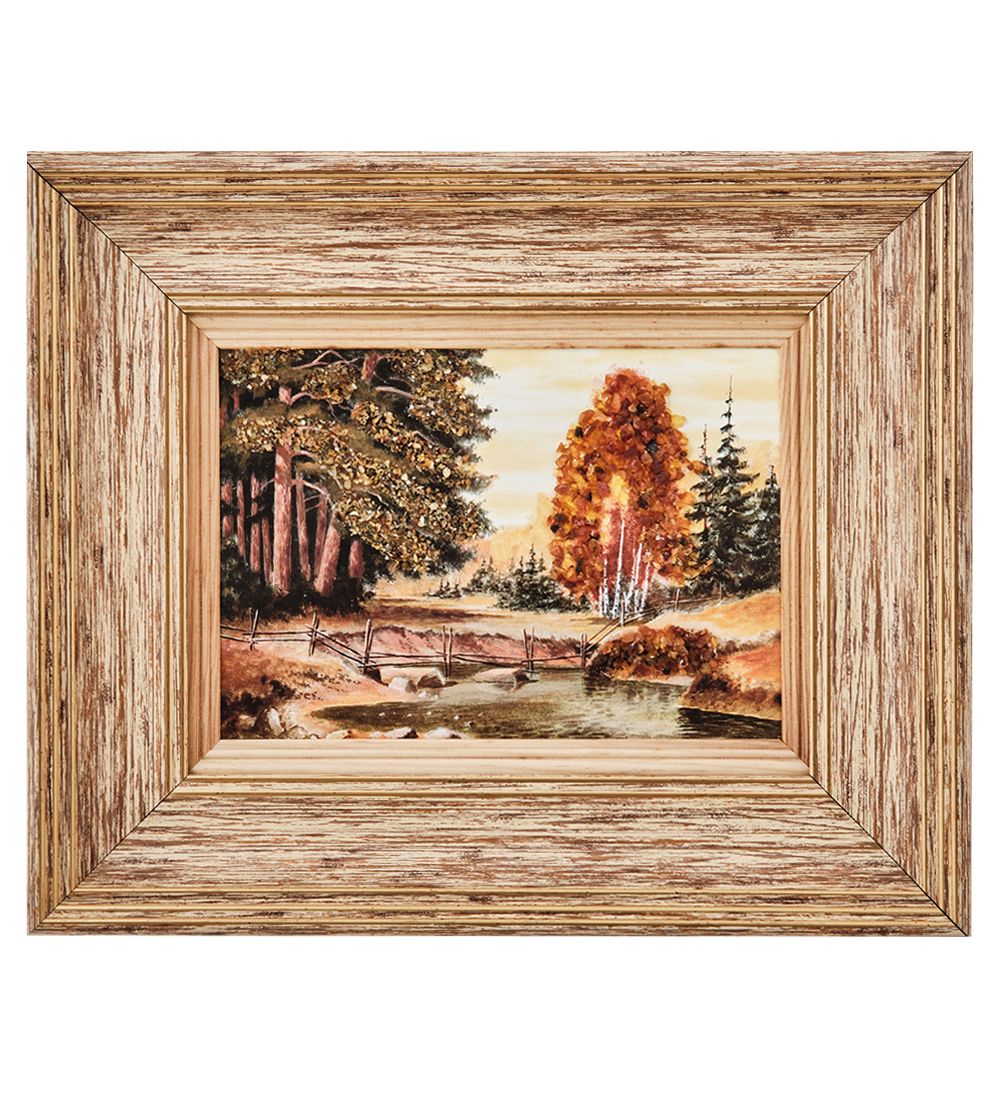 AMB-03/23 Картина «Красота природы» (с янтарной крошкой) L-32см