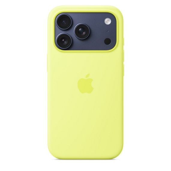 Чехол Apple Silicone Case для iPhone 17 Pro с MagSafe (MGFF4) Neon Yellow
