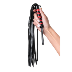 Мини флоггер с красной рукоятью Anonymo Mini Flogger #0004