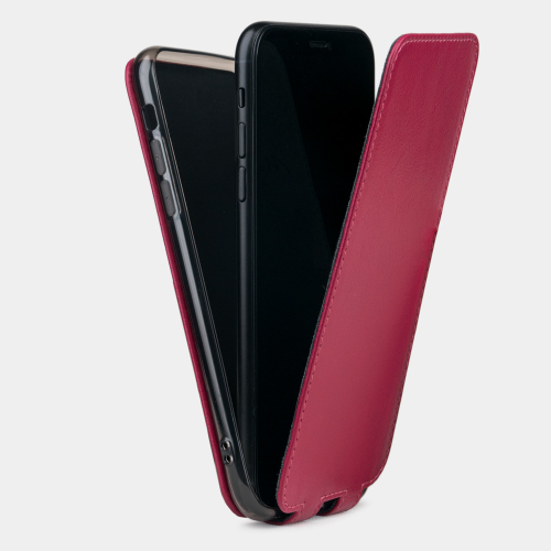 Чехол для iPhone XS Max из натуральной кожи теленка, цвета малины