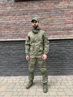 Тактический костюм горка с наколенниками и налокотниками олива
