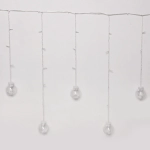 Гирлянда для дома БАХРОМА «Снежный шар» ш2,5 м* в0,6/0,8м 108 лампы LED, d-8 см, 8 реж. IP-20, Белый (возможность соединения)