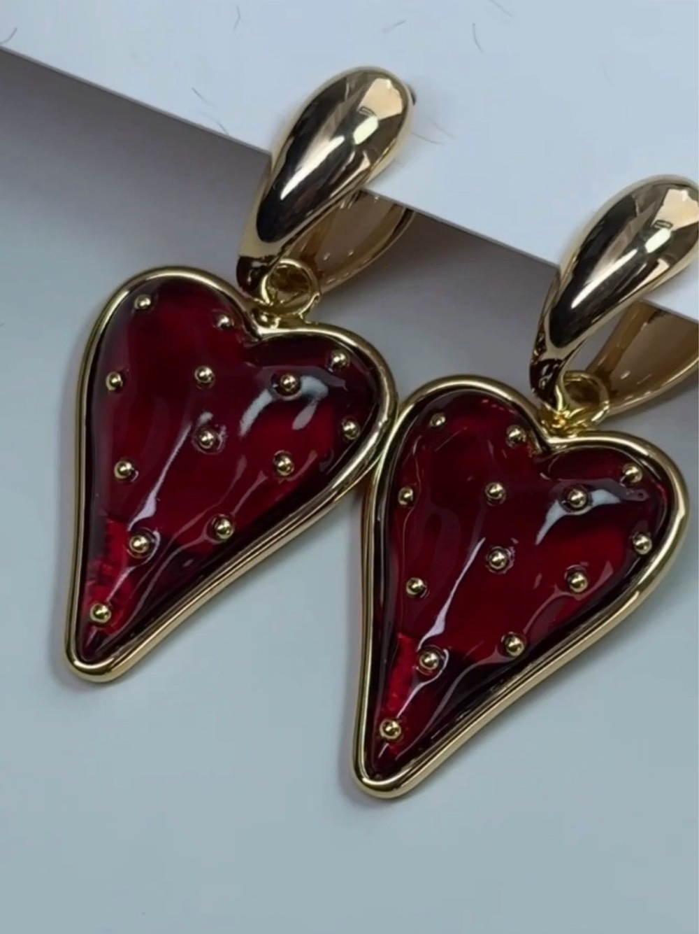 Серьги клубничное сердце
